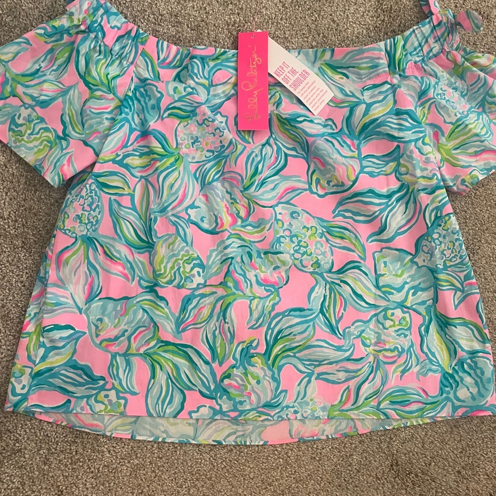 Lilly Pulitzer off the shoulder shirt